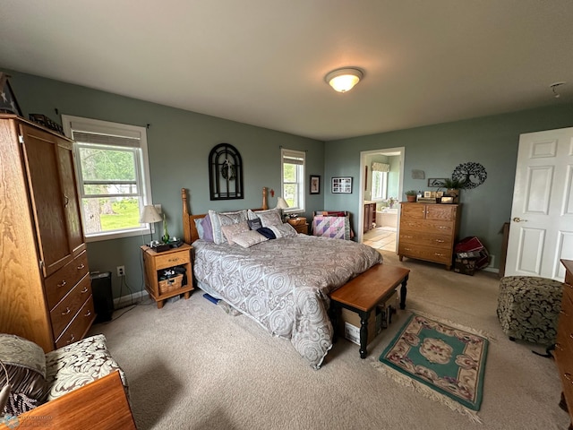 44556 Mcgowan Estates Rd, Rush Lake Twp, MN 56571 - bedroom featuring light carpet and ensuite bathroom