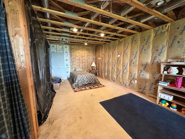 44556 Mcgowan Estates Rd, Rush Lake Twp, MN 56571 - unfurnished bedroom with concrete floors