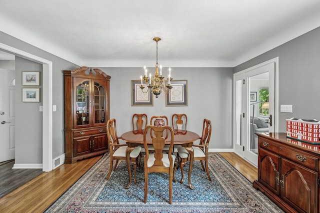611 Sumter Ave S, Golden Valley, MN 55426 - dining space with a chandelier and wood finished floors