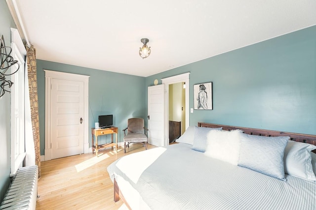 1311 Monroe St NE, Minneapolis, MN 55413 - bedroom with radiator heating unit and light wood finished floors