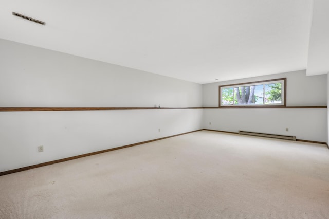1432 11th Ave N, Saint Cloud, MN 56303 - spare room with a baseboard radiator, carpet floors, and baseboards
