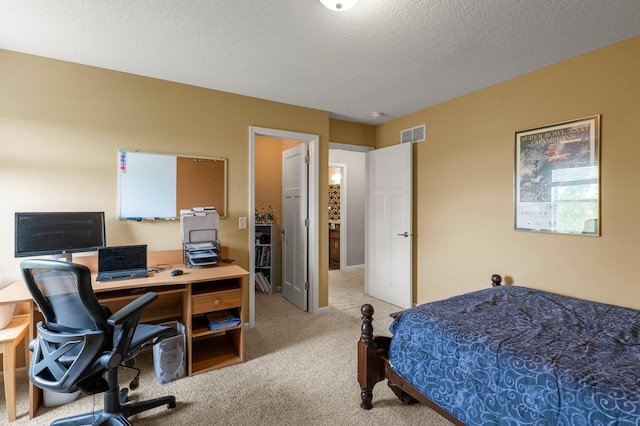 8607 Portage Ln E, Shakopee, MN 55379 - bedroom featuring carpet flooring, a desk, and a textured ceiling