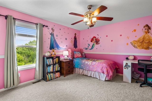 8607 Portage Ln E, Shakopee, MN 55379 - carpeted bedroom with ceiling fan