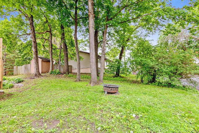 5421 Church Rd, Mound, MN 55364 - view of yard with an outdoor fire pit