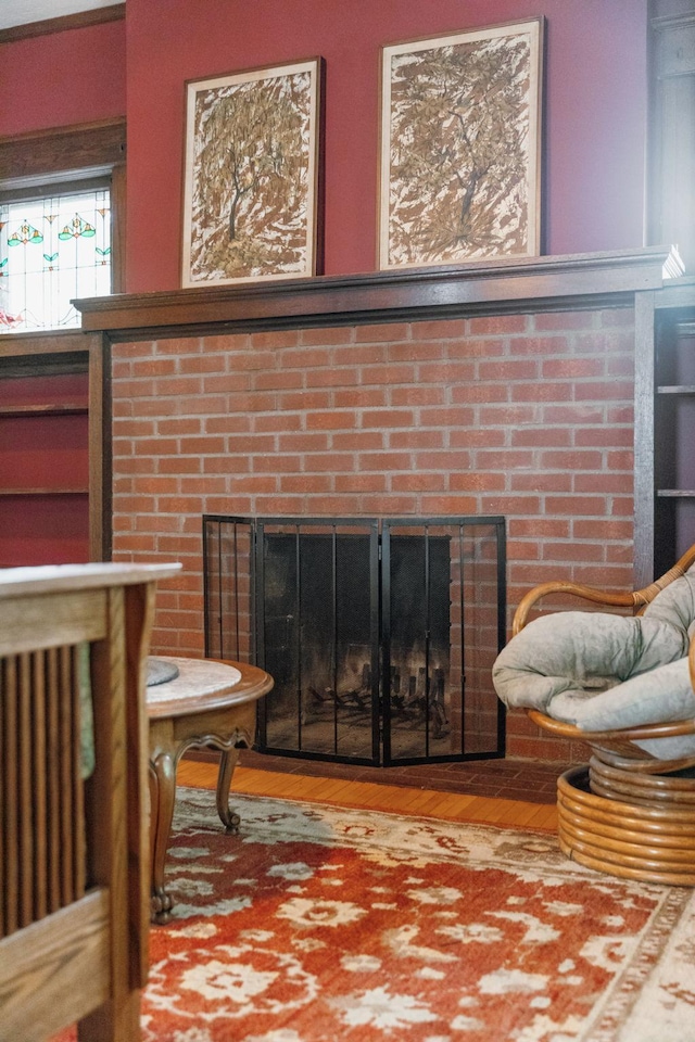 2441 Grand Ave S, Minneapolis, MN 55405 - detailed view of a fireplace and wood finished floors
