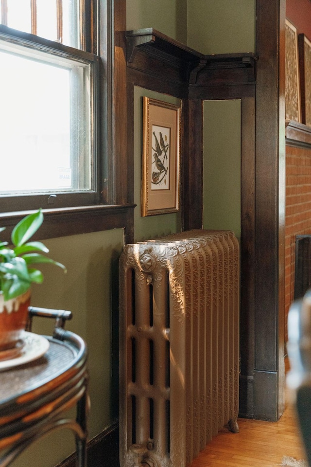 2441 Grand Ave S, Minneapolis, MN 55405 - bathroom featuring plenty of natural light, radiator, and wood finished floors