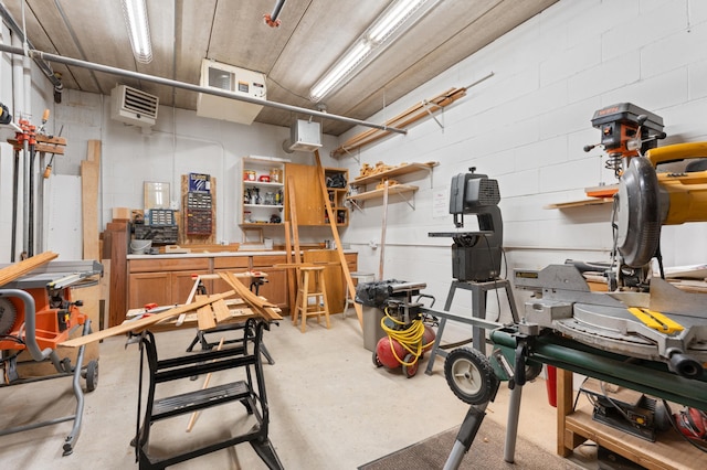 1880 3rd Ave NW Unit 202, Rochester, MN 55901 - exercise area with a workshop area and concrete block wall