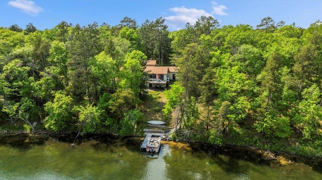 13956 Hardy Lake Rd SW, Pillager, MN 56473 - view of property location with a large body of water and a heavily wooded area