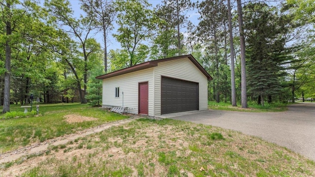 13956 Hardy Lake Rd SW, Pillager, MN 56473 - detached garage featuring view of wooded area