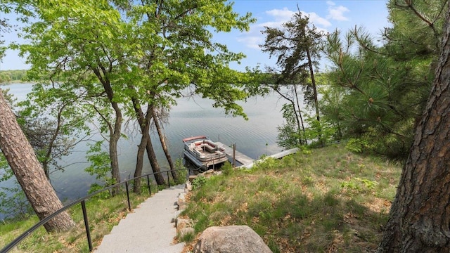 13956 Hardy Lake Rd SW, Pillager, MN 56473 - dock area with a water view