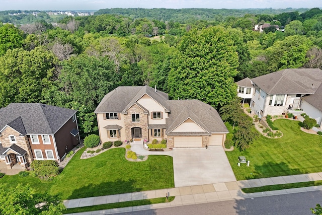 6617 Orchid Ln N, Maple Grove, MN 55311 - view from above of property with a heavily wooded area