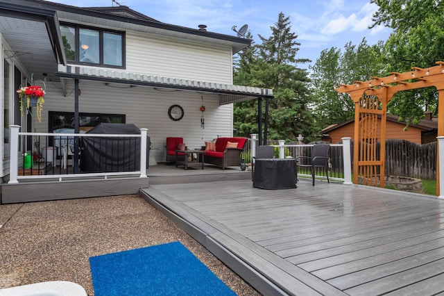 4910 Upper 148th Ct, Apple Valley, MN 55124 - wooden deck with an outdoor living space