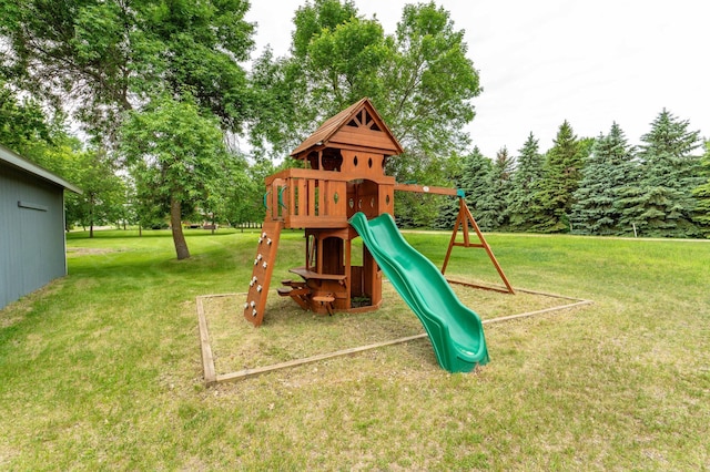 27326 Cloverleaf Ln, Everts Twp, MN 56515 - view of jungle gym with a yard