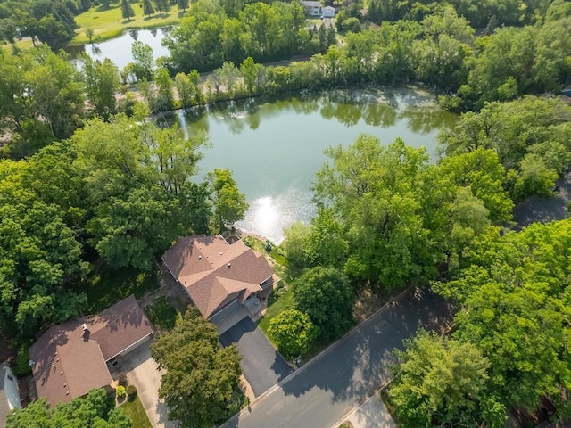 1875 26th Ave NW, New Brighton, MN 55112 - aerial view of property's location with a nearby body of water