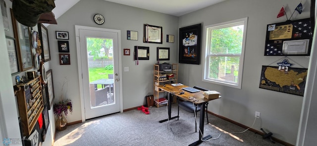 1442 11th Ave S, Fargo, ND 58103 - office area with healthy amount of natural light, carpet floors, and baseboards
