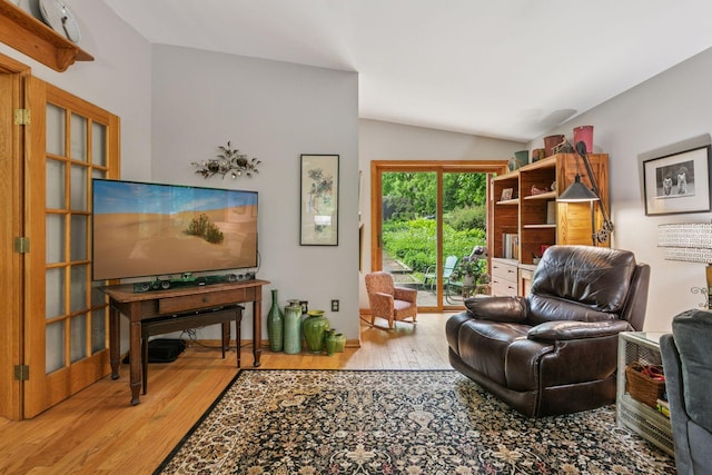 8482 150th St E, Northfield Twp, MN 55057 - sitting room featuring hardwood / wood-style flooring and vaulted ceiling