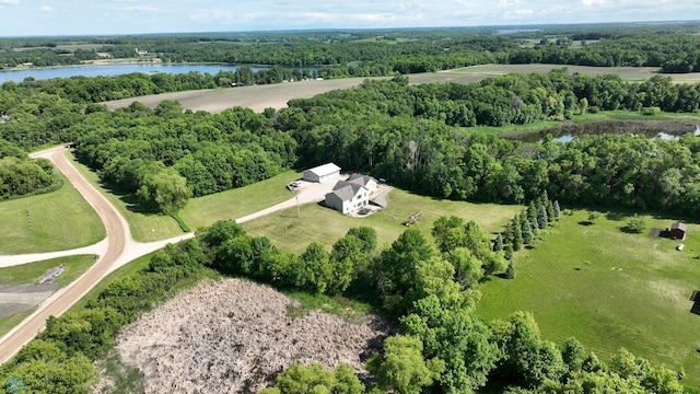 11905 Hunter Dr, Lake Park Twp, MN 56554 - aerial view of a nearby body of water and a heavily wooded area