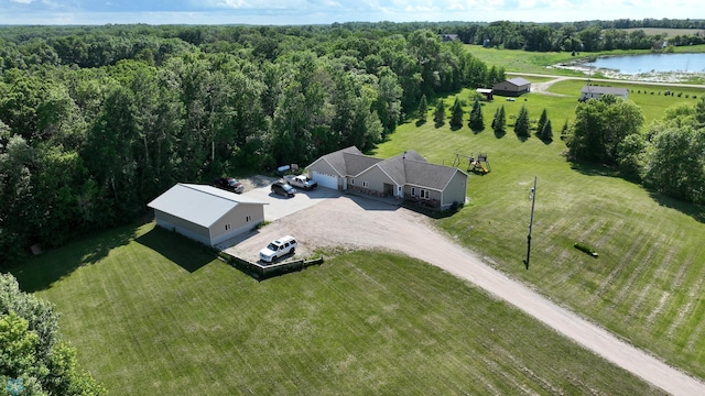 11905 Hunter Dr, Lake Park Twp, MN 56554 - aerial view of property and surrounding area featuring a nearby body of water and a forest