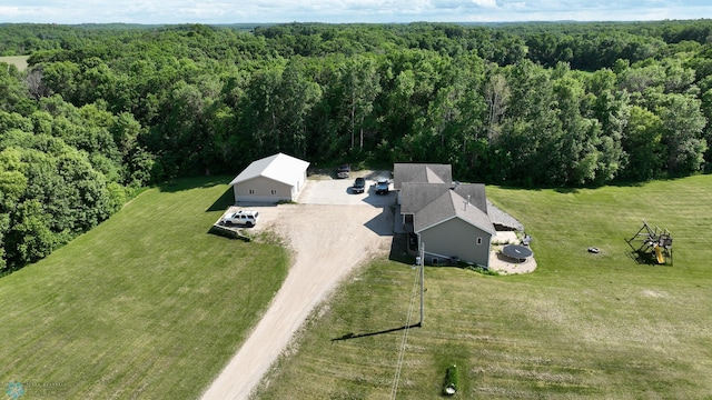 11905 Hunter Dr, Lake Park Twp, MN 56554 - view from above of property featuring a heavily wooded area