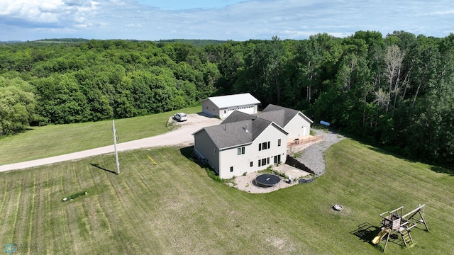 11905 Hunter Dr, Lake Park Twp, MN 56554 - aerial view of property and surrounding area with a heavily wooded area