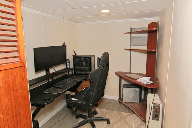 1979 Polaris Pl N, Saint Paul, MN 55109 - office area with ornamental molding, wood finished floors, and recessed lighting