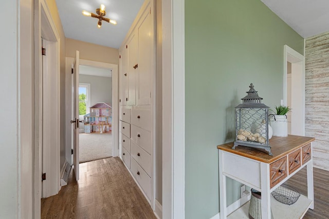 28145 State Highway 112, Le Sueur, MN 56058 - hall featuring wood finished floors and baseboards