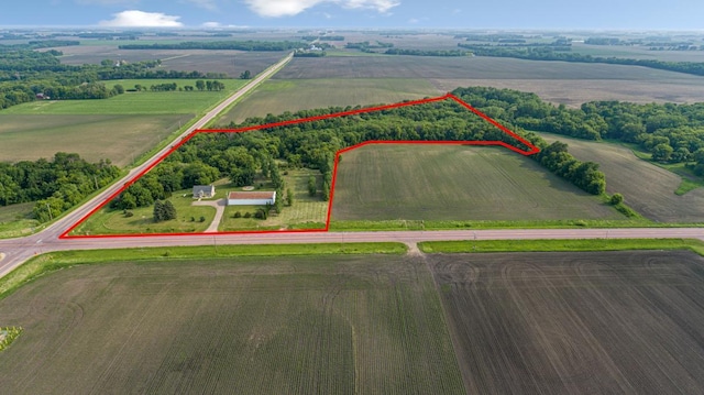 28145 State Highway 112, Le Sueur, MN 56058 - aerial view of sparsely populated area with abundant farmland and property boundaries highlighted