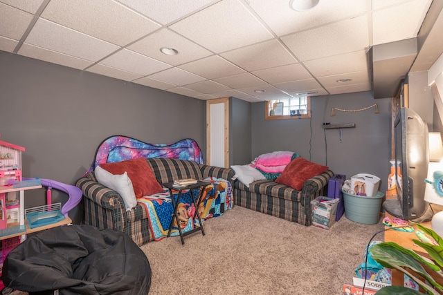 2020 7th St SW, Willmar, MN 56201 - playroom featuring carpet floors and a drop ceiling
