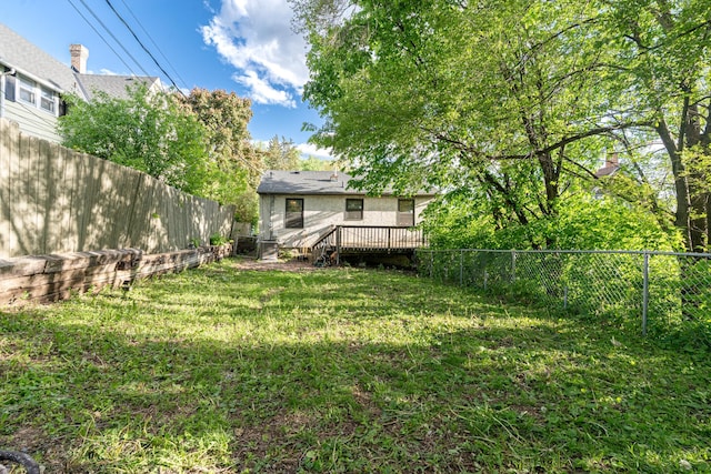 687 Jenks Ave, Saint Paul, MN 55106 - view of yard with a wooden deck