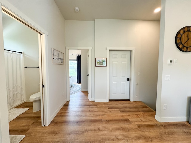 1207 Martin St, Fergus Falls, MN 56537 - corridor featuring light wood-type flooring and baseboards