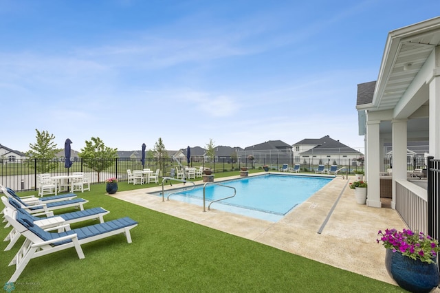 842 Rania Way W, West Fargo, ND 58078 - community pool with a patio and a residential view