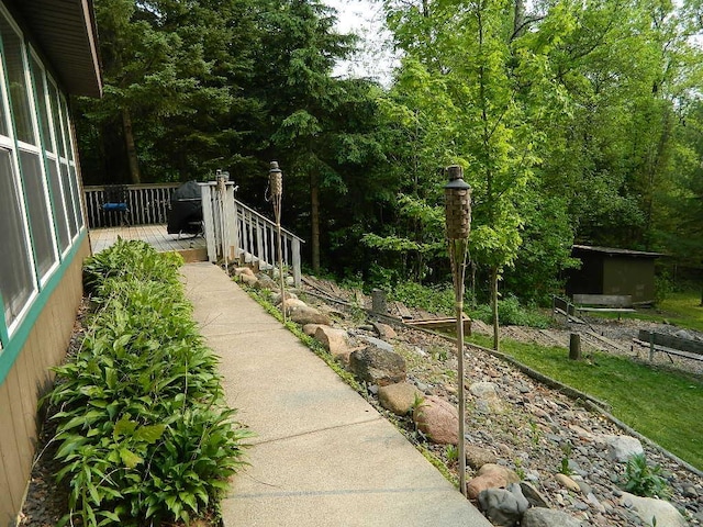 3749 Grizzly Ln, Barnum Twp, MN 55707 - view of yard with a wooden deck