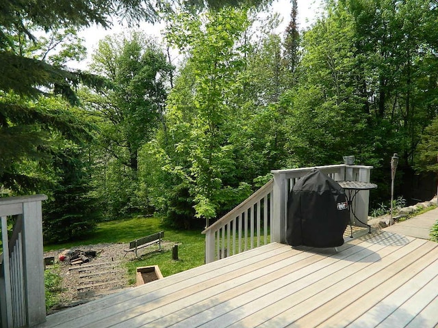 3749 Grizzly Ln, Barnum Twp, MN 55707 - view of wooden deck