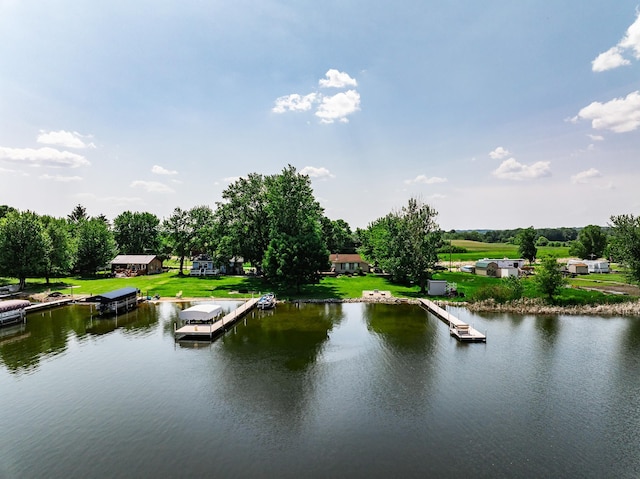 3832 Norris Ave NW, French Lake Twp, MN 55302 - water view with a floating dock