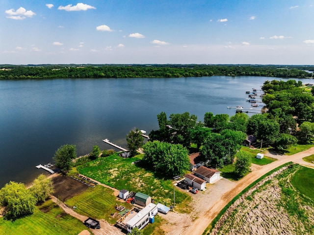 3832 Norris Ave NW, French Lake Twp, MN 55302 - drone / aerial view of a nearby body of water