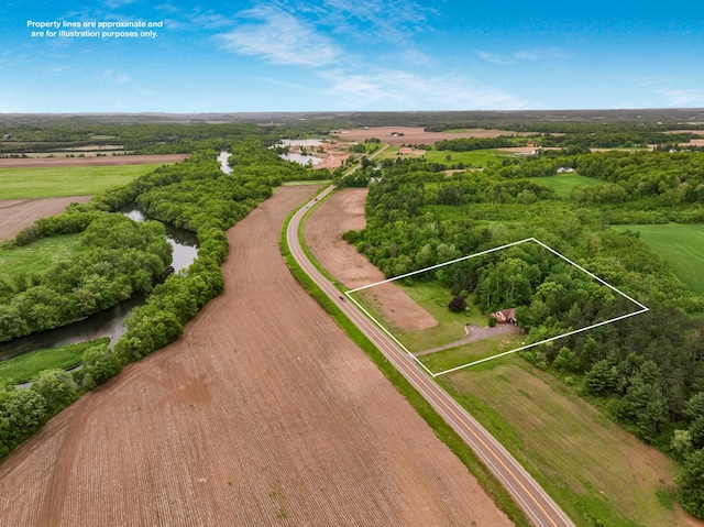 544 22nd St, Sioux Creek Twp, WI 54728 - view of rural area featuring property parcel outlined