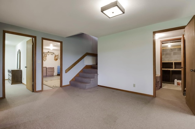 544 22nd St, Sioux Creek Twp, WI 54728 - interior space featuring stairs, carpet flooring, and baseboards