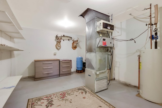 544 22nd St, Sioux Creek Twp, WI 54728 - finished basement featuring water heater and a water pressure tank
