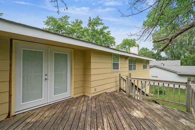 1813 Stinson Blvd, New Brighton, MN 55112 - wooden deck featuring french doors