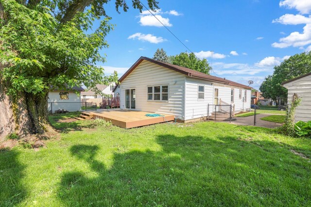 111 4th St, Kenyon, MN 55946 - rear view of property with a deck
