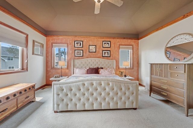 13023 Yellow Pine Cir NW, Coon Rapids, MN 55448 - bedroom featuring carpet flooring, baseboards, and a ceiling fan