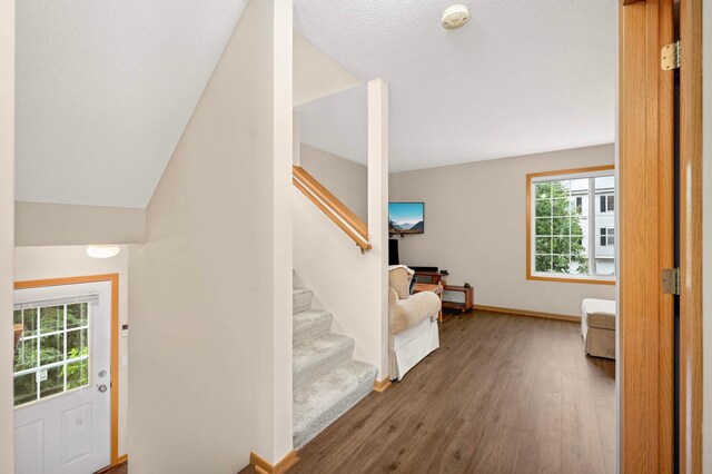 15524 Float Ln, Apple Valley, MN 55124 - entrance foyer featuring wood finished floors and stairs