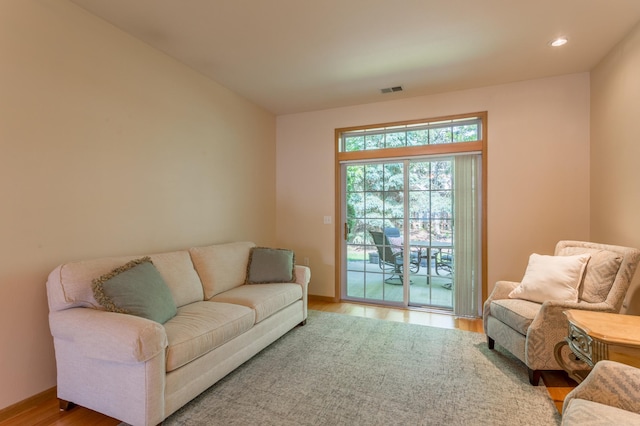 2230 Lower Afton Rd E, Saint Paul, MN 55119 - living room featuring wood finished floors, recessed lighting, and baseboards