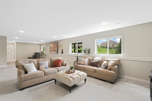 8633 Ambergate Dr, Victoria, MN 55386 - living area with light carpet and recessed lighting