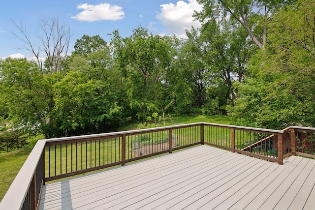 5110 Woodridge Rd, Minnetonka, MN 55345 - wooden deck featuring a lawn
