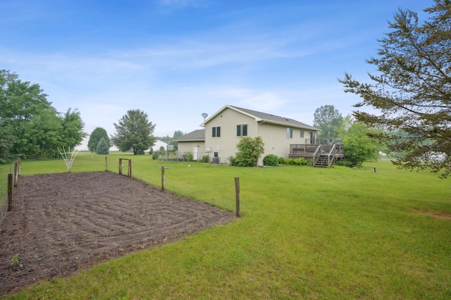 881 217th St, Osceola, WI 54020 - view of grassy yard featuring a wooden deck