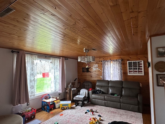 12283 County Road 31, Mount Vernon Twp, MN 55910 - living room featuring wooden ceiling and wood finished floors