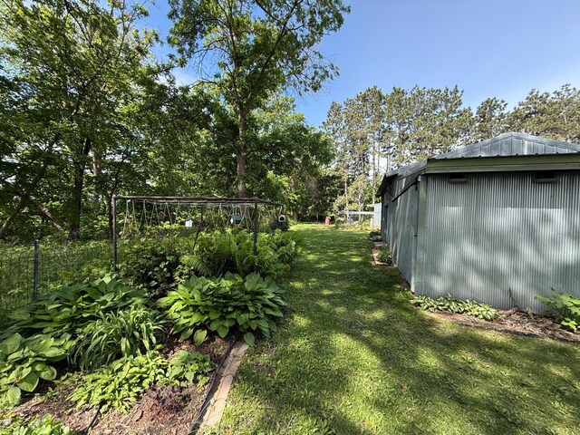 26813 Scenic Byway Rd, Faxon Twp, MN 56011 - view of green lawn featuring an outbuilding