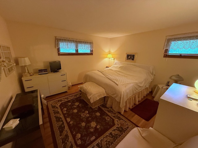 26813 Scenic Byway Rd, Faxon Twp, MN 56011 - bedroom featuring multiple windows and wood finished floors