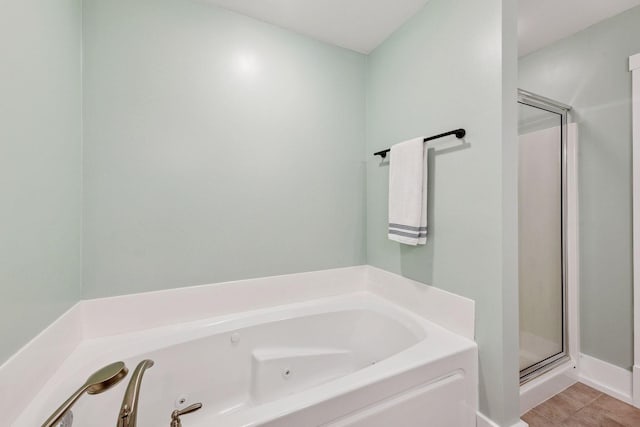 1924 Shamrock Pl, Chaska, MN 55318 - full bathroom featuring a shower stall and a tub with jets